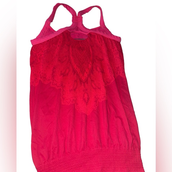 Athleta Pink Paisley Tank Top with Bulit In Bra - Picture 6 of 6